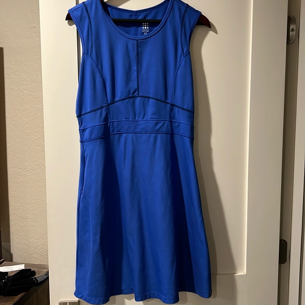 Title Nine sleeveless dream royal blue fit flare tennis activewear dress. MEDIUM